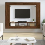 vidaXL Dulap TV, stejar maro, 152x22x113 cm, lemn prelucrat vidaXL Dulap TV, stejar maro, 152x22x113 cm, lemn prelucrat