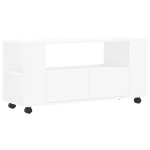 vidaXL Comodă TV, alb, 102x34,5x43 cm, lemn prelucrat