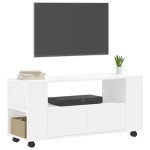 vidaXL Comodă TV, alb, 102x34,5x43 cm, lemn prelucrat