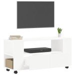 vidaXL Comodă TV, alb, 102x34,5x43 cm, lemn prelucrat