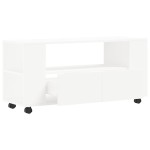 vidaXL Comodă TV, alb, 102x34,5x43 cm, lemn prelucrat