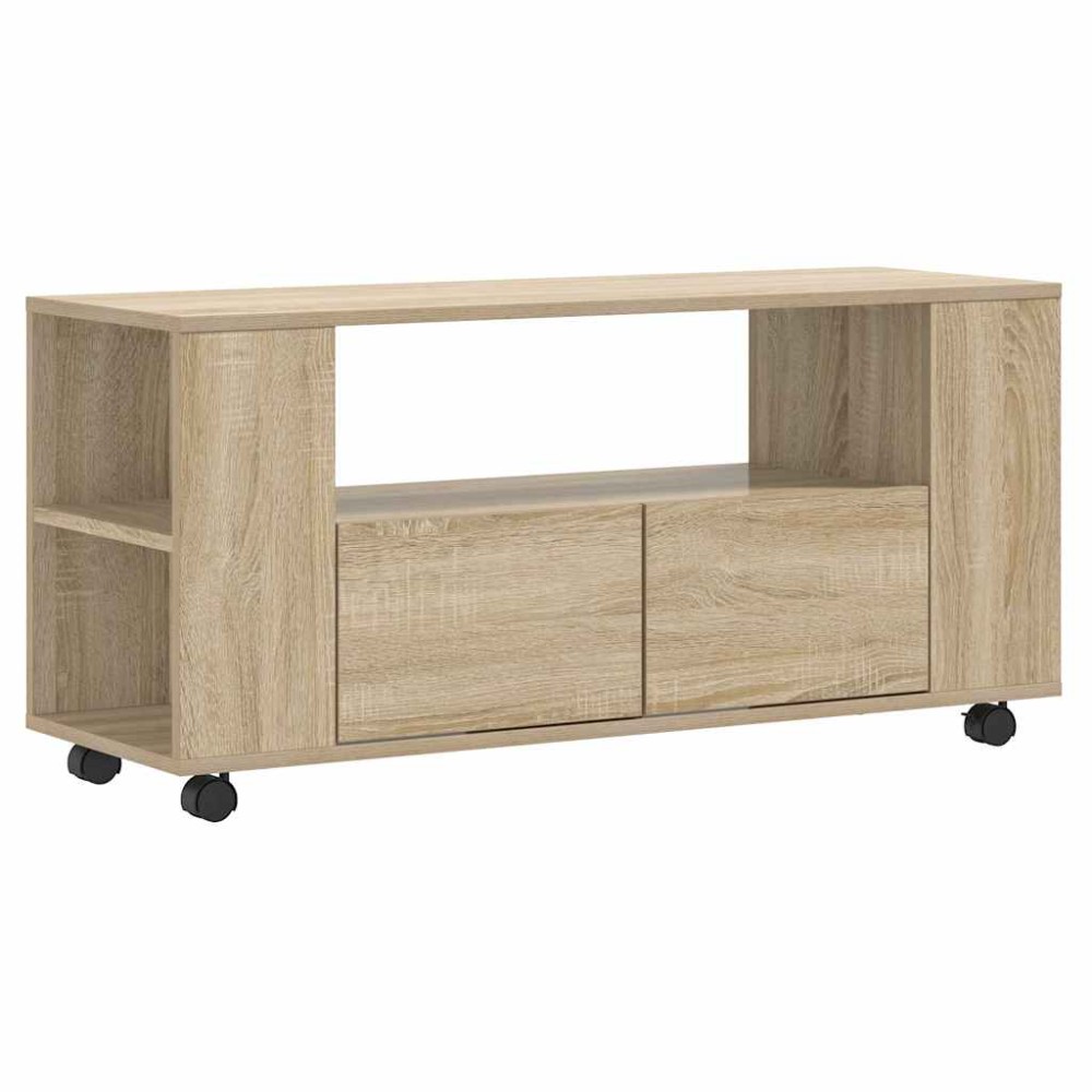 vidaXL Comodă TV, stejar sonoma, 102x34,5x43 cm, lemn prelucrat