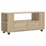 vidaXL Comodă TV, stejar sonoma, 102x34,5x43 cm, lemn prelucrat vidaXL Comodă TV, stejar sonoma, 102x34,5x43 cm, lemn prelucrat