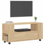 vidaXL Comodă TV, stejar sonoma, 102x34,5x43 cm, lemn prelucrat vidaXL Comodă TV, stejar sonoma, 102x34,5x43 cm, lemn prelucrat
