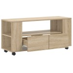 vidaXL Comodă TV, stejar sonoma, 102x34,5x43 cm, lemn prelucrat vidaXL Comodă TV, stejar sonoma, 102x34,5x43 cm, lemn prelucrat