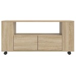 vidaXL Comodă TV, stejar sonoma, 102x34,5x43 cm, lemn prelucrat vidaXL Comodă TV, stejar sonoma, 102x34,5x43 cm, lemn prelucrat