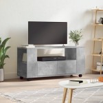vidaXL Comodă TV, gri beton, 102x34,5x43 cm, lemn prelucrat vidaXL Comodă TV, gri beton, 102x34,5x43 cm, lemn prelucrat