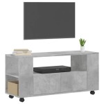 vidaXL Comodă TV, gri beton, 102x34,5x43 cm, lemn prelucrat vidaXL Comodă TV, gri beton, 102x34,5x43 cm, lemn prelucrat