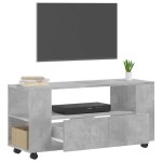 vidaXL Comodă TV, gri beton, 102x34,5x43 cm, lemn prelucrat vidaXL Comodă TV, gri beton, 102x34,5x43 cm, lemn prelucrat