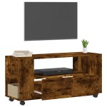 vidaXL Comodă TV, stejar fumuriu, 102x34,5x43 cm, lemn prelucrat vidaXL Comodă TV, stejar fumuriu, 102x34,5x43 cm, lemn prelucrat