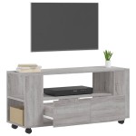 vidaXL Comodă TV, gri sonoma, 102x34,5x43 cm, lemn prelucrat vidaXL Comodă TV, gri sonoma, 102x34,5x43 cm, lemn prelucrat