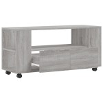 vidaXL Comodă TV, gri sonoma, 102x34,5x43 cm, lemn prelucrat vidaXL Comodă TV, gri sonoma, 102x34,5x43 cm, lemn prelucrat
