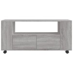 vidaXL Comodă TV, gri sonoma, 102x34,5x43 cm, lemn prelucrat vidaXL Comodă TV, gri sonoma, 102x34,5x43 cm, lemn prelucrat