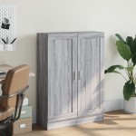 vidaXL Bibliotecă, gri sonoma, 82,5x30,5x115 cm, lemn prelucrat
