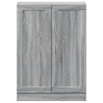 vidaXL Bibliotecă, gri sonoma, 82,5x30,5x115 cm, lemn prelucrat