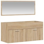 vidaXL Dulap de baie cu oglindă, stejar sonoma, lemn prelucrat vidaXL Dulap de baie cu oglindă, stejar sonoma, lemn prelucrat