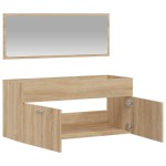 vidaXL Dulap de baie cu oglindă, stejar sonoma, lemn prelucrat vidaXL Dulap de baie cu oglindă, stejar sonoma, lemn prelucrat