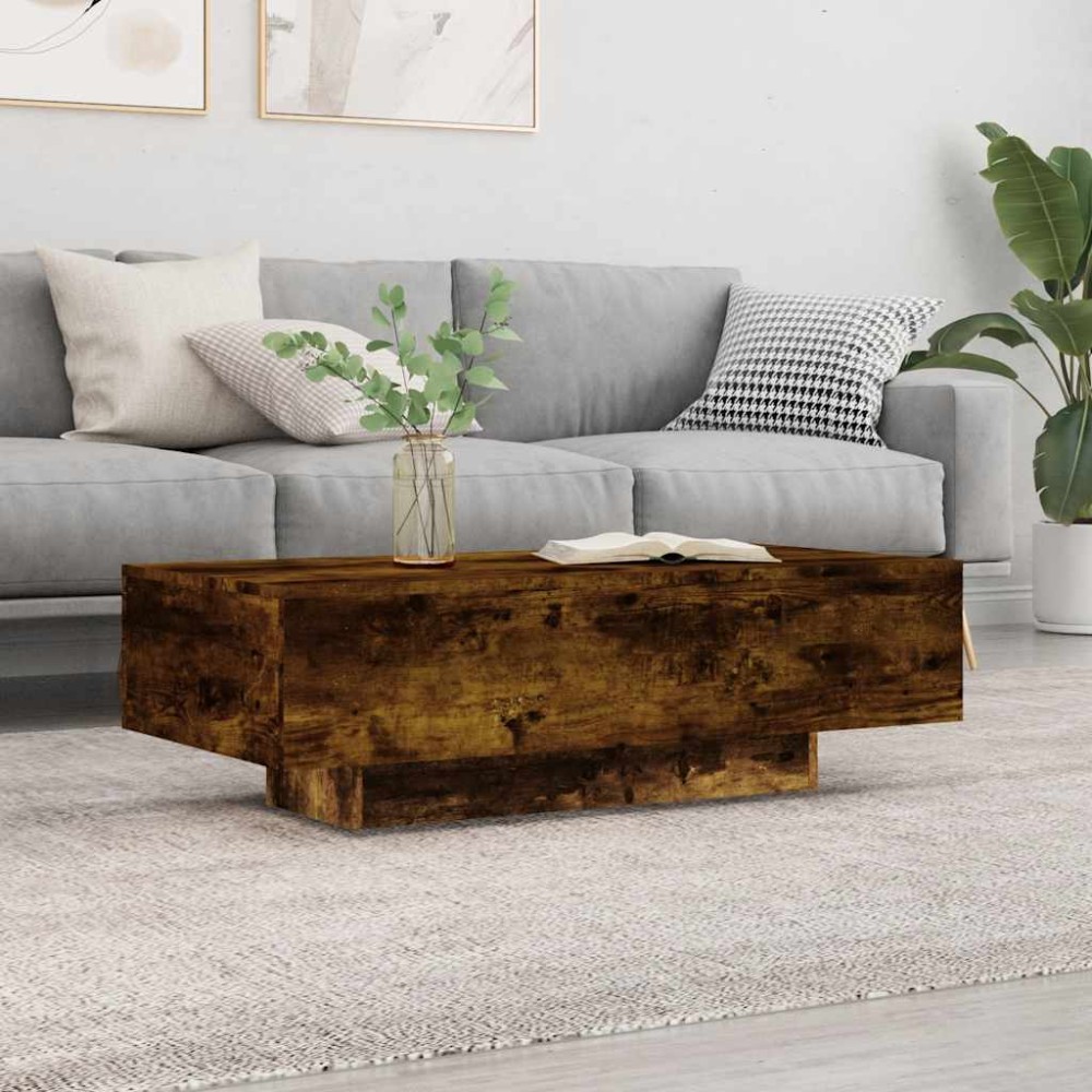 vidaXL Măsuță de cafea, stejar afumat, 100x49,5x31 cm, lemn prelucrat