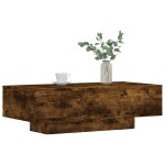vidaXL Măsuță de cafea, stejar afumat, 100x49,5x31 cm, lemn prelucrat