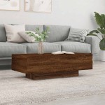 vidaXL Măsuță de cafea, stejar maro, 100x49,5x31 cm, lemn prelucrat vidaXL Măsuță de cafea, stejar maro, 100x49,5x31 cm, lemn prelucrat