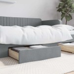 vidaXL Sertare de pat 2 buc, gri deschis, lemn prelucrat și textil vidaXL Sertare de pat 2 buc, gri deschis, lemn prelucrat și textil
