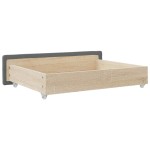 vidaXL Sertare de pat 2 buc, gri închis, lemn prelucrat și textil vidaXL Sertare de pat 2 buc, gri închis, lemn prelucrat și textil