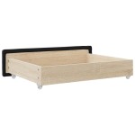 vidaXL Sertare de pat 2 buc, negru, lemn prelucrat și textil vidaXL Sertare de pat 2 buc, negru, lemn prelucrat și textil