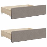 vidaXL Sertare de pat 2 buc, gri taupe, lemn prelucrat și textil vidaXL Sertare de pat 2 buc, gri taupe, lemn prelucrat și textil