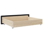 vidaXL Sertare de pat 2 buc, negru, lemn prelucrat și catifea vidaXL Sertare de pat 2 buc, negru, lemn prelucrat și catifea