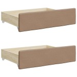 vidaXL Sertare de pat, 2 buc, capucino, lemn prelucrat/piele ecologică vidaXL Sertare de pat, 2 buc, capucino, lemn prelucrat/piele ecologică