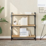 vidaXL Bibliotecă cu 3 niveluri, stejar sonoma, 76x32x88 cm, lemn vidaXL Bibliotecă cu 3 niveluri, stejar sonoma, 76x32x88 cm, lemn