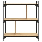 vidaXL Bibliotecă cu 3 niveluri, stejar sonoma, 76x32x88 cm, lemn vidaXL Bibliotecă cu 3 niveluri, stejar sonoma, 76x32x88 cm, lemn