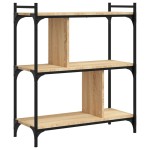 vidaXL Bibliotecă cu 3 niveluri, stejar sonoma, 76x32x88 cm, lemn vidaXL Bibliotecă cu 3 niveluri, stejar sonoma, 76x32x88 cm, lemn