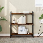 vidaXL Bibliotecă cu 3 niveluri, stejar fumuriu, 76x32x88 cm, lemn vidaXL Bibliotecă cu 3 niveluri, stejar fumuriu, 76x32x88 cm, lemn