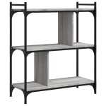 vidaXL Bibliotecă cu 3 niveluri gri sonoma 76x32x88 cm lemn compozit vidaXL Bibliotecă cu 3 niveluri gri sonoma 76x32x88 cm lemn compozit
