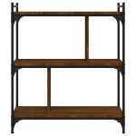 vidaXL Bibliotecă cu 3 niveluri, stejar maro 76x32x88 cm lemn compozit vidaXL Bibliotecă cu 3 niveluri, stejar maro 76x32x88 cm lemn compozit