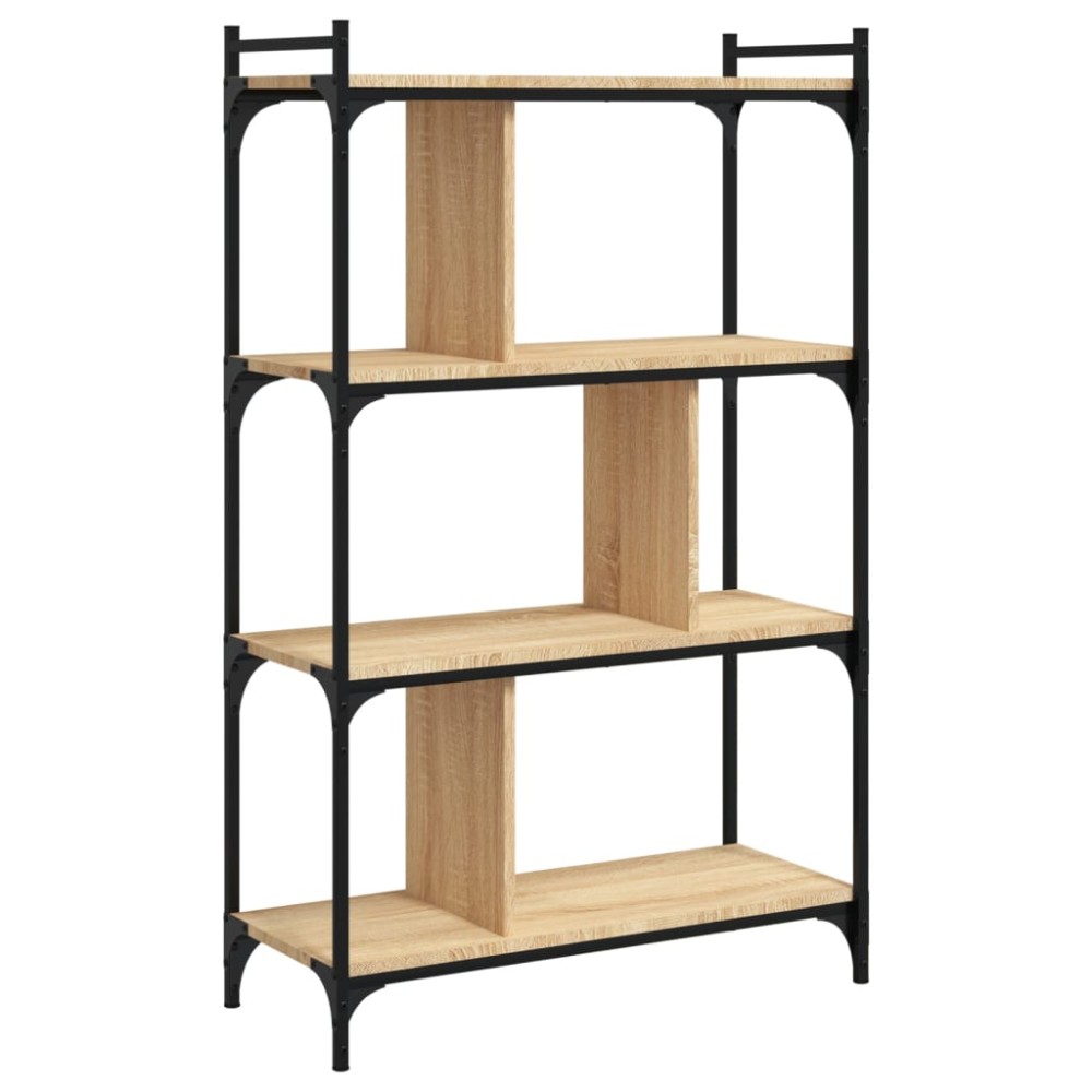 vidaXL Bibliotecă cu 4 niveluri, stejar sonoma, 76x32x123 cm, lemn