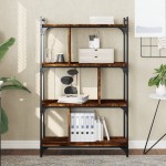 vidaXL Bibliotecă cu 4 niveluri, stejar fumuriu, 76x32x123 cm, lemn vidaXL Bibliotecă cu 4 niveluri, stejar fumuriu, 76x32x123 cm, lemn
