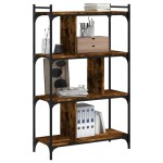 vidaXL Bibliotecă cu 4 niveluri, stejar fumuriu, 76x32x123 cm, lemn vidaXL Bibliotecă cu 4 niveluri, stejar fumuriu, 76x32x123 cm, lemn