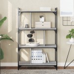vidaXL Bibliotecă cu 4 niveluri gri sonoma 76x32x123 cm lemn compozit vidaXL Bibliotecă cu 4 niveluri gri sonoma 76x32x123 cm lemn compozit