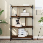 vidaXL Bibliotecă cu 4 niveluri stejar maro 76x32x123 cm lemn compozit vidaXL Bibliotecă cu 4 niveluri stejar maro 76x32x123 cm lemn compozit