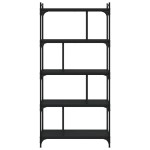 vidaXL Bibliotecă cu 5 niveluri, negru, 76x32x158 cm, lemn prelucrat vidaXL Bibliotecă cu 5 niveluri, negru, 76x32x158 cm, lemn prelucrat