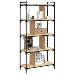 vidaXL Bibliotecă cu 5 niveluri, stejar sonoma, 76x32x158 cm, lemn vidaXL Bibliotecă cu 5 niveluri, stejar sonoma, 76x32x158 cm, lemn