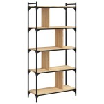 vidaXL Bibliotecă cu 5 niveluri, stejar sonoma, 76x32x158 cm, lemn vidaXL Bibliotecă cu 5 niveluri, stejar sonoma, 76x32x158 cm, lemn