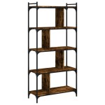 vidaXL Bibliotecă cu 5 niveluri, stejar fumuriu, 76x32x158 cm, lemn vidaXL Bibliotecă cu 5 niveluri, stejar fumuriu, 76x32x158 cm, lemn