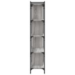 vidaXL Bibliotecă cu 5 niveluri gri sonoma 76x32x158 cm lemn compozit