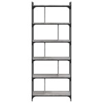 vidaXL Bibliotecă cu 6 niveluri gri sonoma 76x32x192 cm lemn compozit vidaXL Bibliotecă cu 6 niveluri gri sonoma 76x32x192 cm lemn compozit