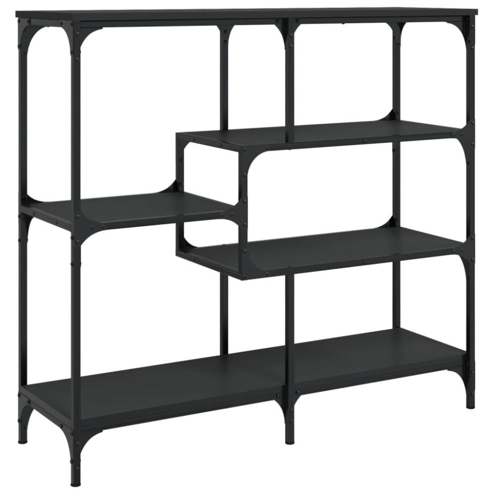 vidaXL Măsuță consolă, negru, 103x32x95 cm, lemn compozit