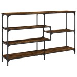 vidaXL Măsuță consolă, stejar fumuriu, 160x32x95 cm, lemn prelucrat vidaXL Măsuță consolă, stejar fumuriu, 160x32x95 cm, lemn prelucrat