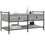 vidaXL Măsuță de cafea, gri sonoma, 99x50x50 cm, lemn compozit vidaXL Măsuță de cafea, gri sonoma, 99x50x50 cm, lemn compozit